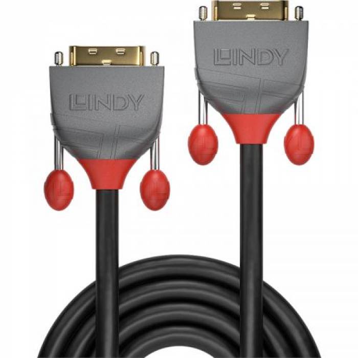 Cablu Lindy LY-36222, DVI-D - DVI-D, 2m, Gray