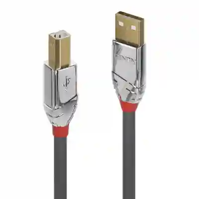 Cablu Lindy LY-36642, USB 2.0 - USB-B, 2m, Gray