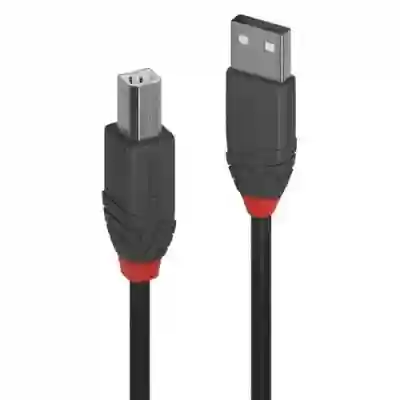 Cablu Lindy LY-36671, USB 2.0 - USB-B, 0.5m, Black