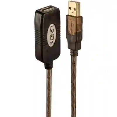 Cablu Lindy LY-42631, USB 2.0 Male - USB 2.0 Female, 20m, Brown