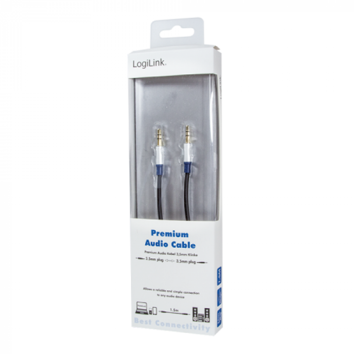 Cablu Logilink 3.5 mm Male - 3.5 mm Male, 1.5m