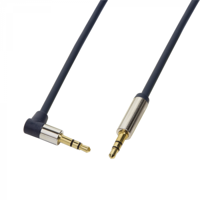 Cablu LogiLink CA11100, Jack 3.5mm - Jack 3.5mm, 1m, Blue