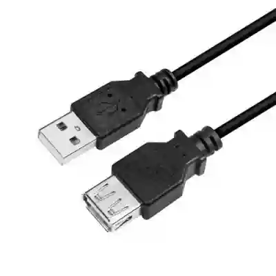 Cablu Logilink CU0011B, USB male - USB female, 3m, Black