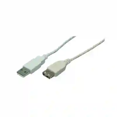 Cablu Logilink CU0012, USB male - USB female, 5m, Grey