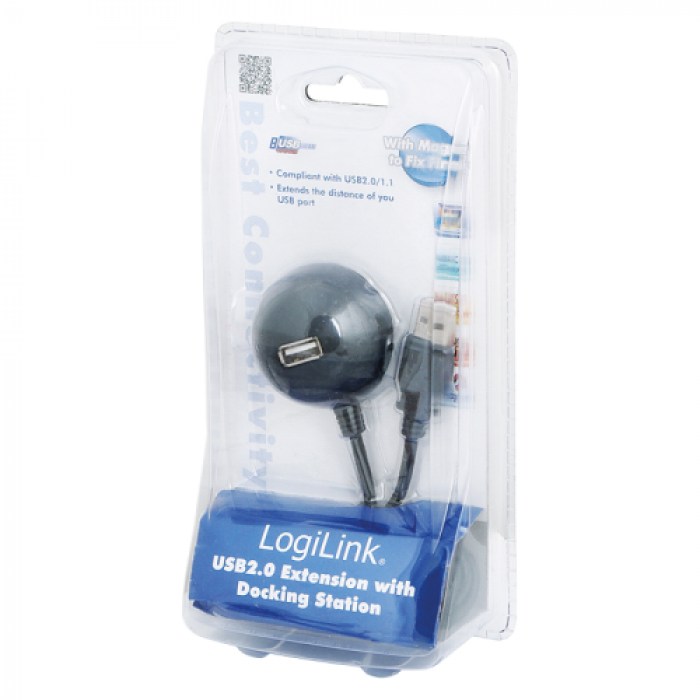 Cablu LogiLink CU0013B, USB 2.0 Male - USB 2.0 Female