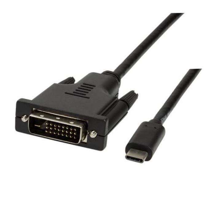 Cablu Logilink UA0331, USB 3.2 Gen 1 Male - DVI Male, 1.8m, Black