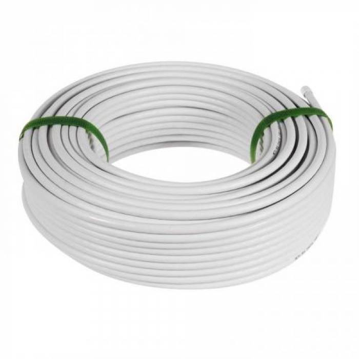 Cablu Maclean MCTV-471, coaxial - coaxial, 50m, White