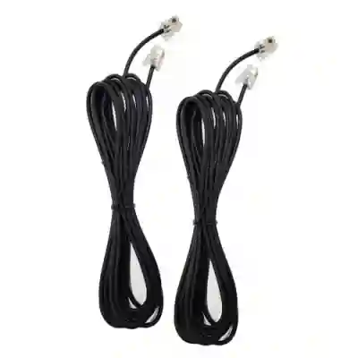Cablu microfon Poly Plantronics, 4.6m, Black