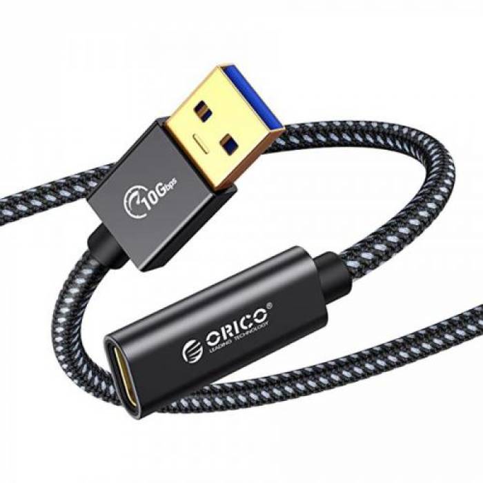 Cablu Orico ACF31-10, USB-C - USB-A, 1m, Black