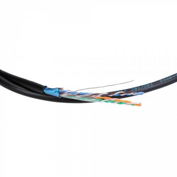 Cablu retea Extralink EX.8710 V2, Cat.5e, F/UTP, 305m, Black