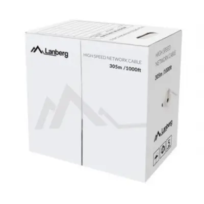 Cablu retea Lanberg LCU5-12CU-0305-R, Cat.5e, U/UTP, 305m, Red