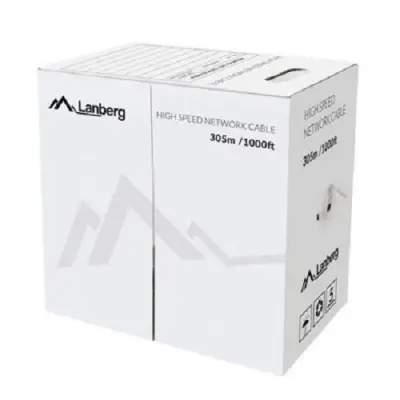 Cablu retea Lanberg LCU5-12CU-0305-S, Cat.5e, UTP, 305m, Grey