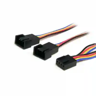 Cablu Startech FAN4SPLIT12, 2x 4pin PWM - 4pin PWM, 0.30m