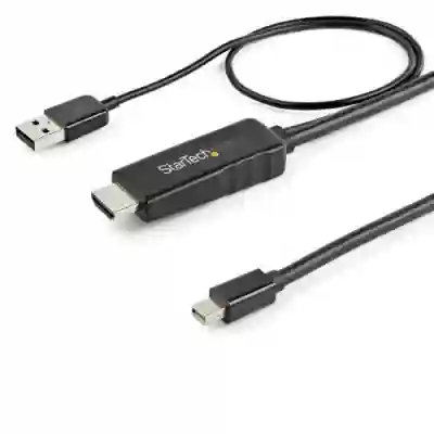 Cablu Startech HD2MDPMM1M, HDMI - Mini Displayport, 1m, Black