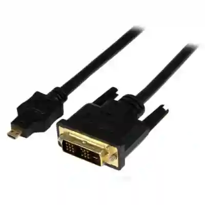 Cablu Startech HDDDVIMM1M, micro HDMI - DVI-D, 1m, Black
