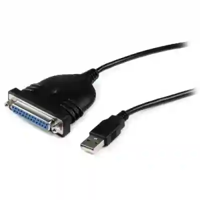 Cablu Startech ICUSB1284D25, USB - Parallel, 1.8m, Black