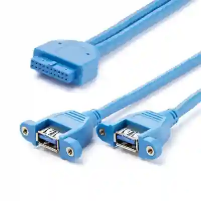 Cablu Startech USB3SPNLAFHD, IDC  - 2x USB 3.0, Blue