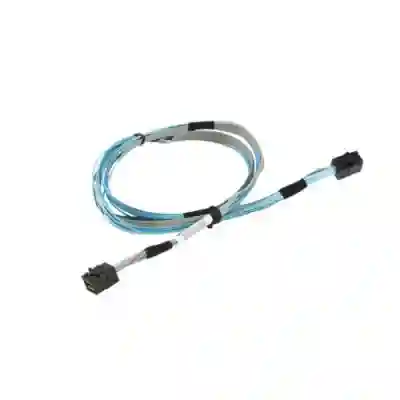 Cablu Supermicro CBL-SAST-0531, MiniSAS - MiniSAS, 0.8m, Blue