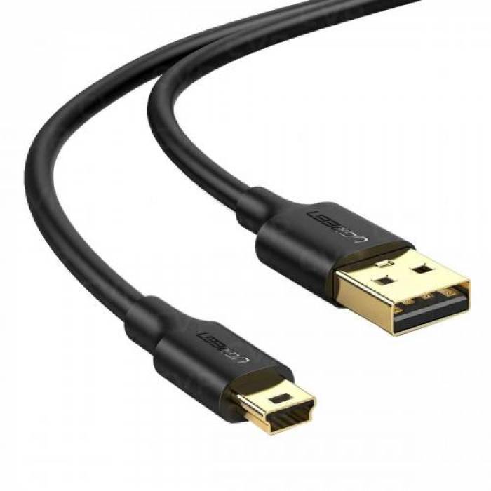 Cablu Ugreen US132, USB - miniUSB, 1m, Black