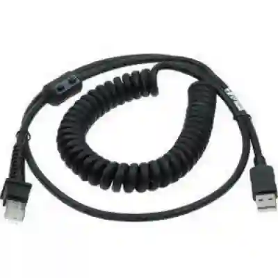 Cablu USB Datalogic 90A052285 pentru Cititoare coduri de bare QuickScan, USB-A, 2.4m, Black