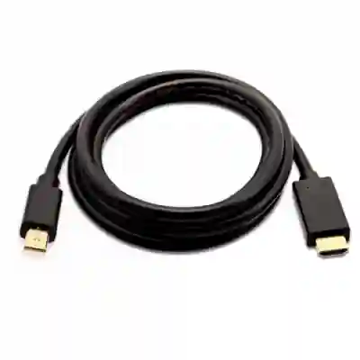 Cablu V7 V7MDP2HD-02M-BLK-1E, miniDisplayport - HDMI, 2m, Black