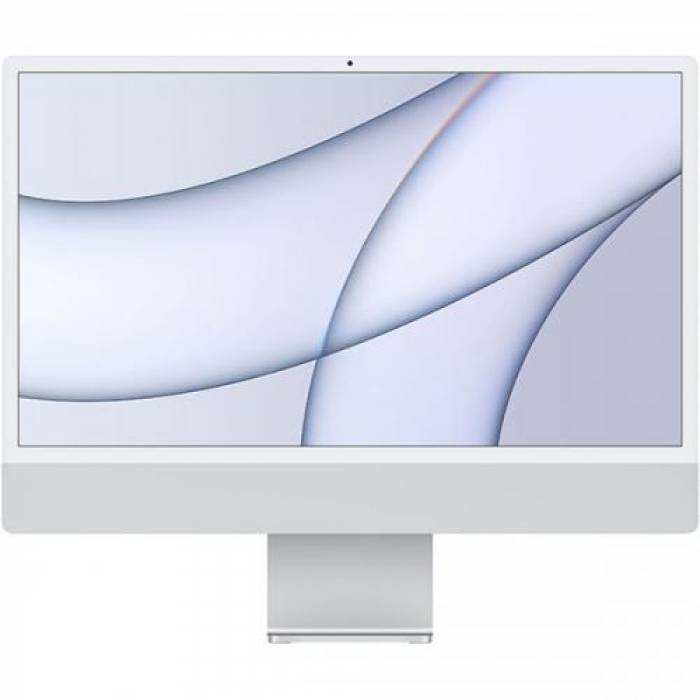 Calculator Apple iMac 4.5K Retina, Apple M1, 24inch, RAM 8GB, SSD 256GB, Apple M1 8-core, Mac OS Big Sur, Silver