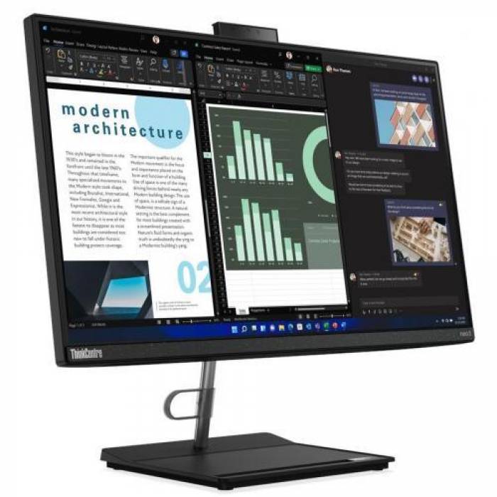 Calculator Lenovo ThinkCentre Neo 30a 24 AIO, Intel Core i3-1220P, 23.8inch, RAM 8GB, SSD 512GB, Intel UHD Graphics, Free DOS, Raven Black