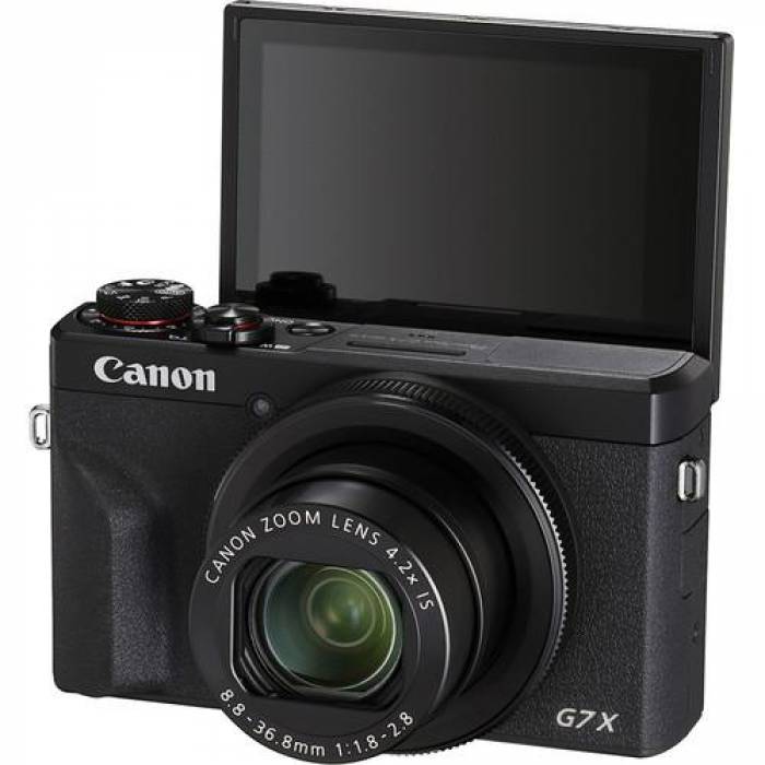 Camera foto compacta Canon G7X Mark III, 20.1 MP, Black