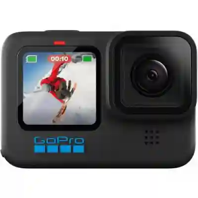 Camera Video Actiune GoPro H10B, Black + Trepied + Acumulator + Montura Magnet