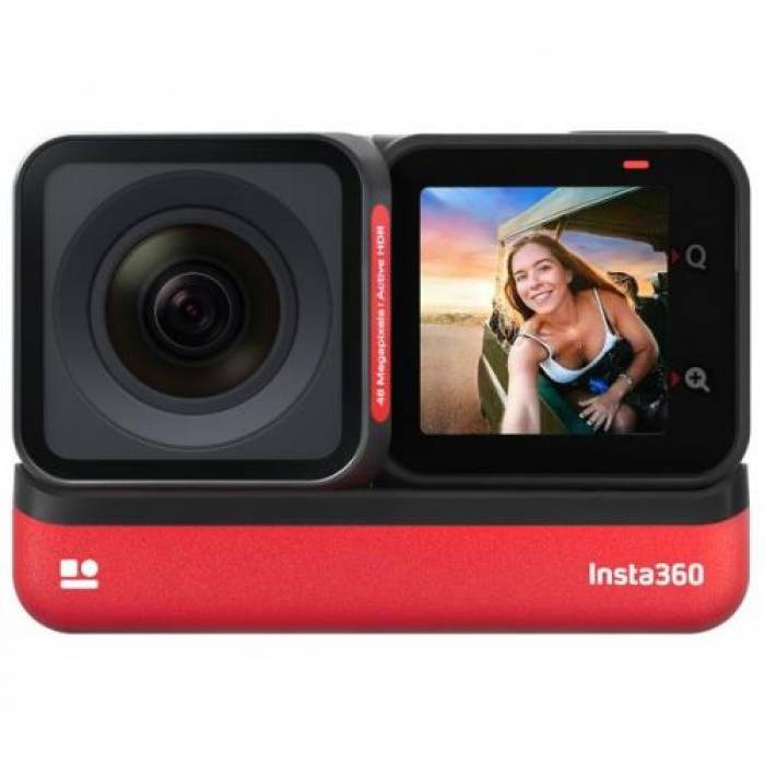 Camera video actiune Insta360 ONE RS 4K Edition, Black-Red