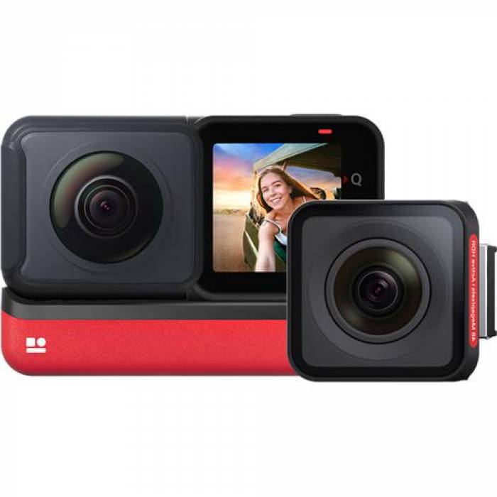 Camera video actiune Insta360 ONE RS TWIN Edition, Black-Red