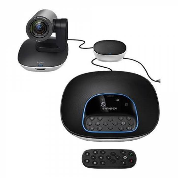 Camera videoconferinta Logitech GROUP Video ConferenceCam, Full HD, Black