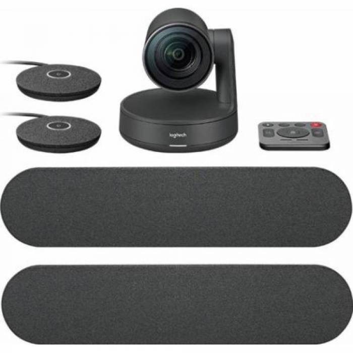 Camera videoconferinta Logitech Rally Plus ConferenceCam Ultra-HD, Black