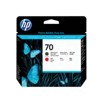 Cap Printare HP No 70 Matte Black and Red C9409A