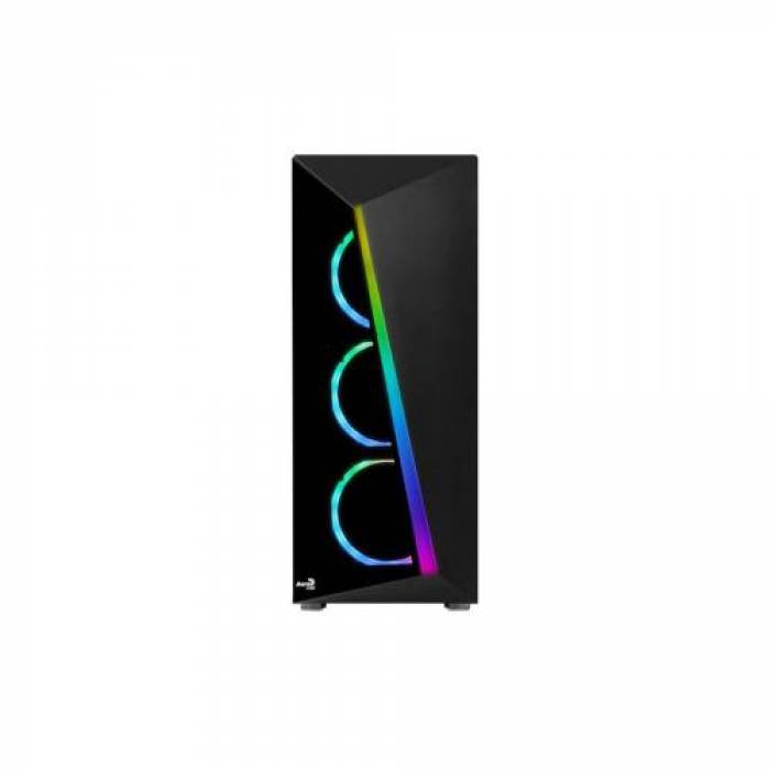 Carcasa Aerocool Shard RGB Tempered Glass, Black, Fara sursa