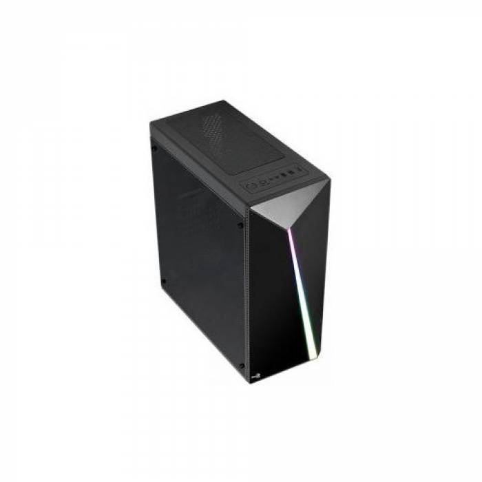 Carcasa Aerocool Shard RGB Tempered Glass, Black, Fara sursa