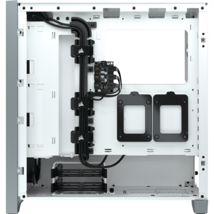 Carcasa Corsair iCUE 4000X RGB White, Fara sursa