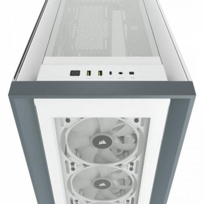 Carcasa Corsair iCUE 5000X RGB White, Fara sursa