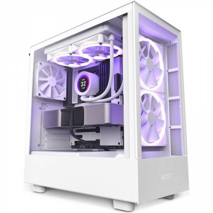 Carcasa NZXT H5 Elite White, Fara Sursa