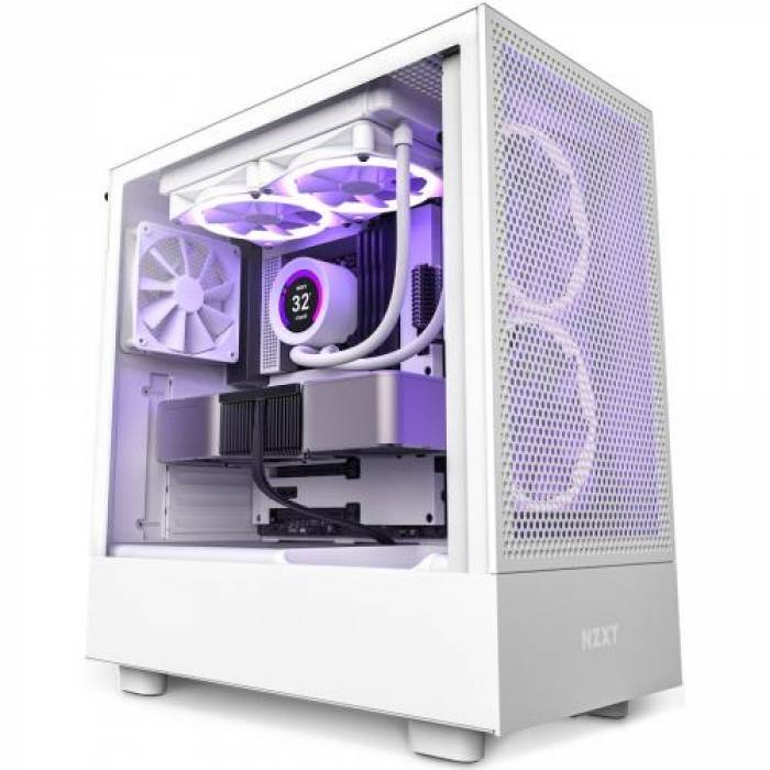 Carcasa NZXT H5 Flow White, Fara Sursa