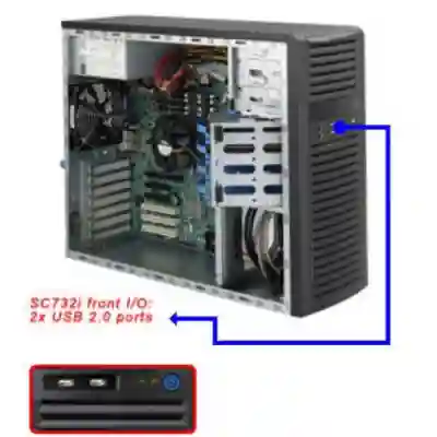 Carcasa Server Supermicro CSE-732I-500B, 500W