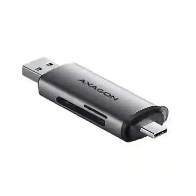 Card Reader Axagon CRE-SAC micro SD, USB + USB-C, Grey