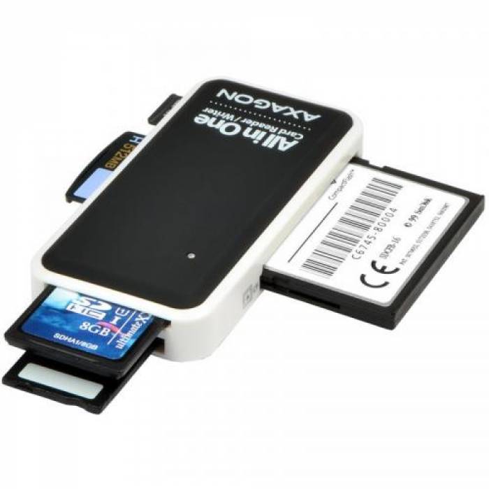 Card Reader Axagon CRE-X1, USB 2.0, Black-White