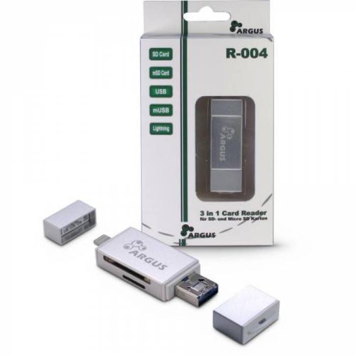 Card Reader Inter-Tech Argus R-004, USB 2.0