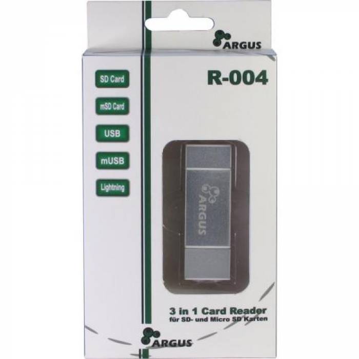 Card Reader Inter-Tech Argus R-004, USB 2.0