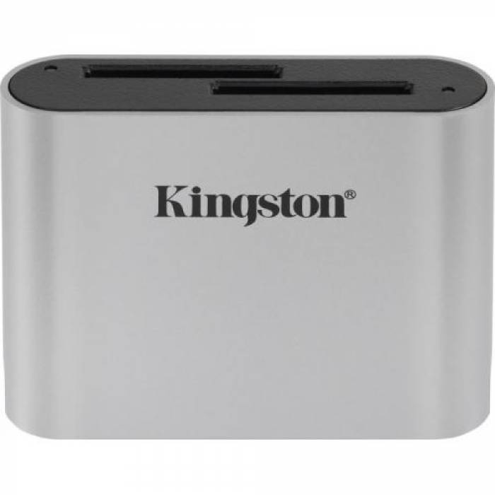 Card Reader Kingston Workflow Dual Slot, USB-C 3.2 Gen 1, Silver