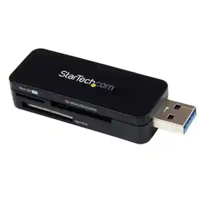 Card Reader Startech FCREADMICRO3 SDHC/MicroSD, USB 3.0, Black