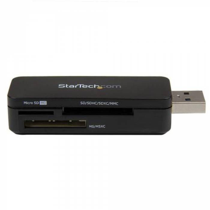 Card Reader Startech FCREADMICRO3 SDHC/MicroSD, USB 3.0, Black