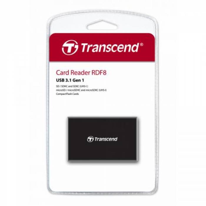Card Reader Transcend All-in-1 Multi Memory, USB 3.0/3.1 Gen 1, Black