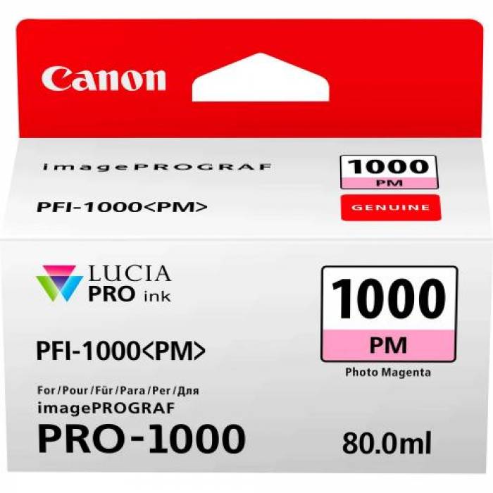 Cartus Cerneala CANON PFI-1000PM PHOTO MAGENTA - BS0551C001AA